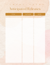 Load image into Gallery viewer, Anticipated Book Releases Printable List